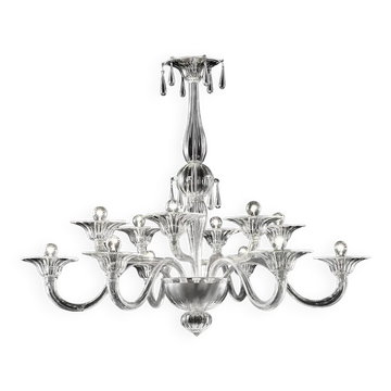 Luxury Transparent Venetian Murano Glass Chandelier