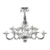 Chandelier en verre de Murano vénitien transparent de luxe