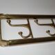 Vintage Art-Deco brass Wall Coat Rack France, 1940s