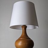 Solid elm lamp - 1970s