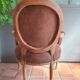 Baroque suede armchair