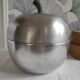 Apple ice bucket in vintage Italian aluminum design