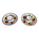 Pair of antique egg cups graf stoob ceramic polychrome wine