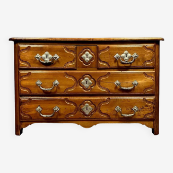 Louis XIV period Parisian chest of drawers in solid cherry wood