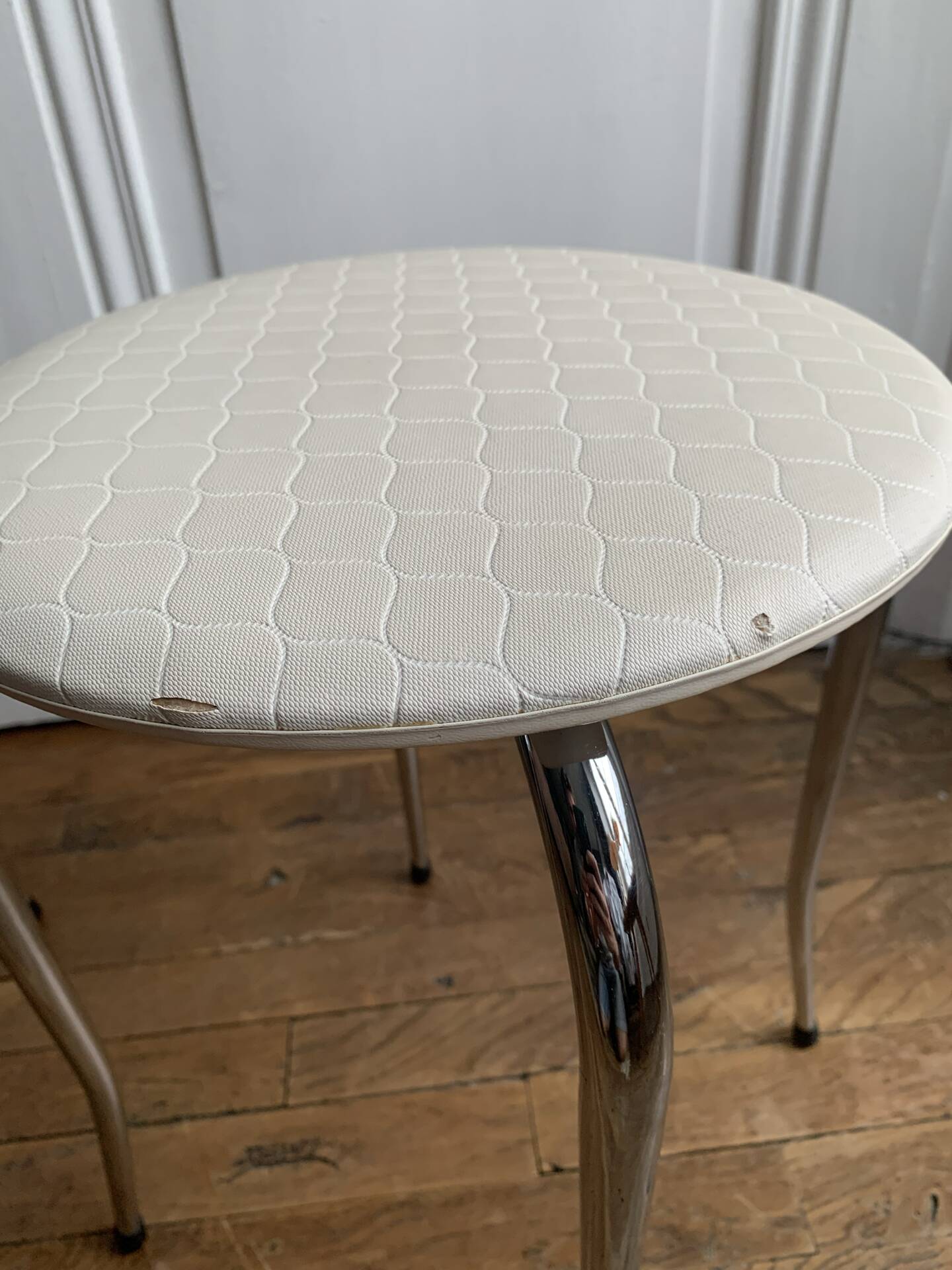 Vintage Chrome stool pair