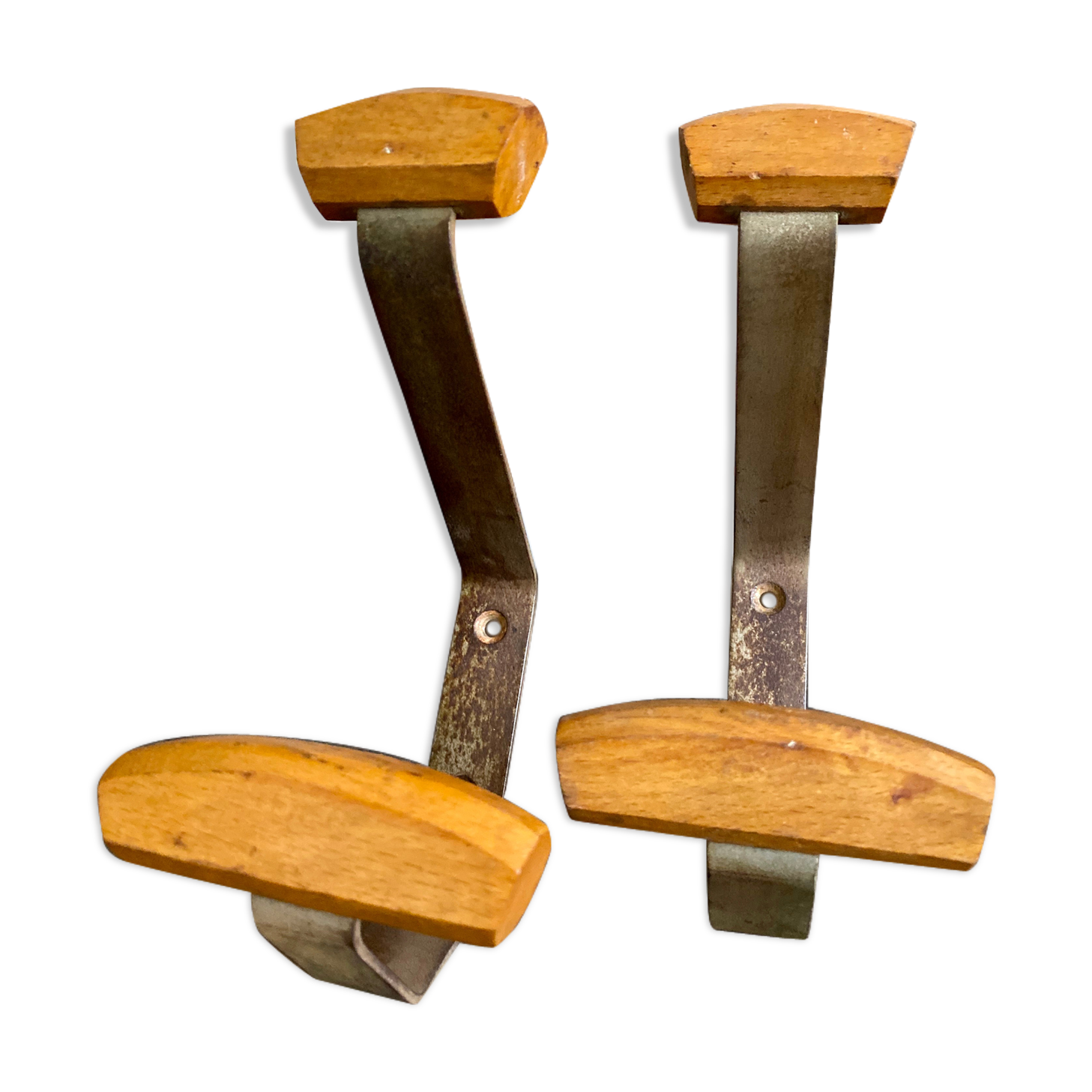 Pair of wooden patères