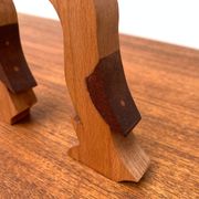 Vintage wooden penguin sculpture, set of 3.