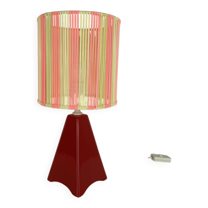 Lampe vintage céramique - scoubidou