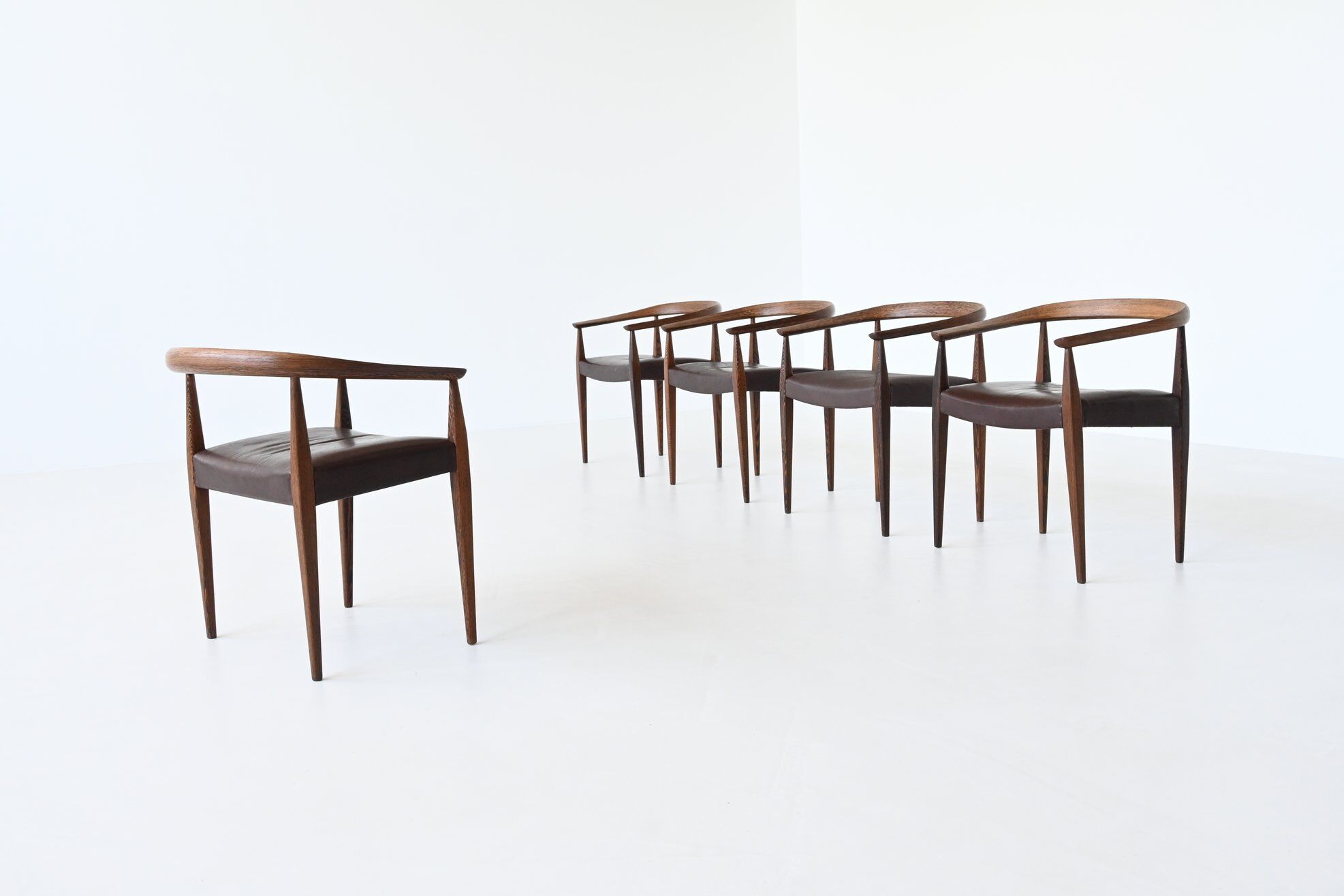 Nanna Ditzel model 113 armchairs Poul Kold Savvaerk Denmark 1955