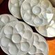 Set of 6 Longchamp France oyster plates – white earthenware