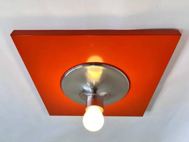 Midcentury pair of flush mounts by Kinkeldey, Germany, 1970s (never used)