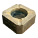 Vintage Geometric Brutalist Mid-Century Bronze Ashtray