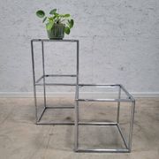 Poul Cadovius Série Abstracta Table d'appoint modulaire en cubes chromés, années 1960