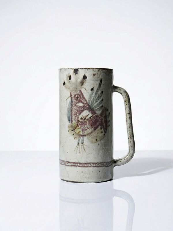 Grande chope Le Mûrier Gustave Reynaud Vallauris vintage années 1960