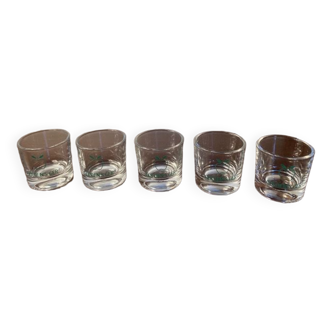 Lot de 6 petits verres ou verrines golden's ger