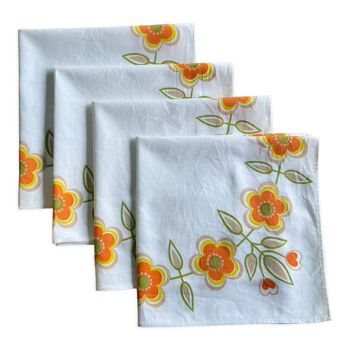 Set de 4 serviettes de table vintage