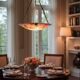 Art Deco enamelled glass basin pendant light by Loys Lucha
