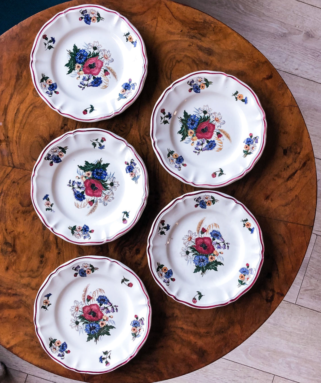 Set of 5 small plates modelE Agreste
