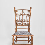 Chaise en rotin doré, 19e s