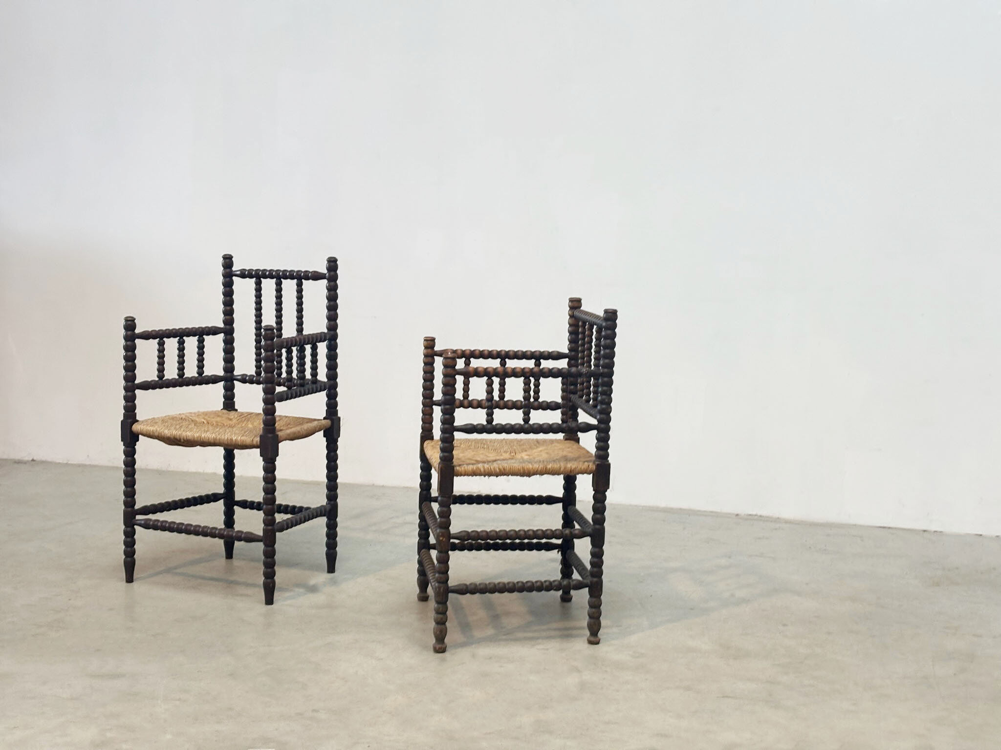 1930s Bobbin easy chair - High back