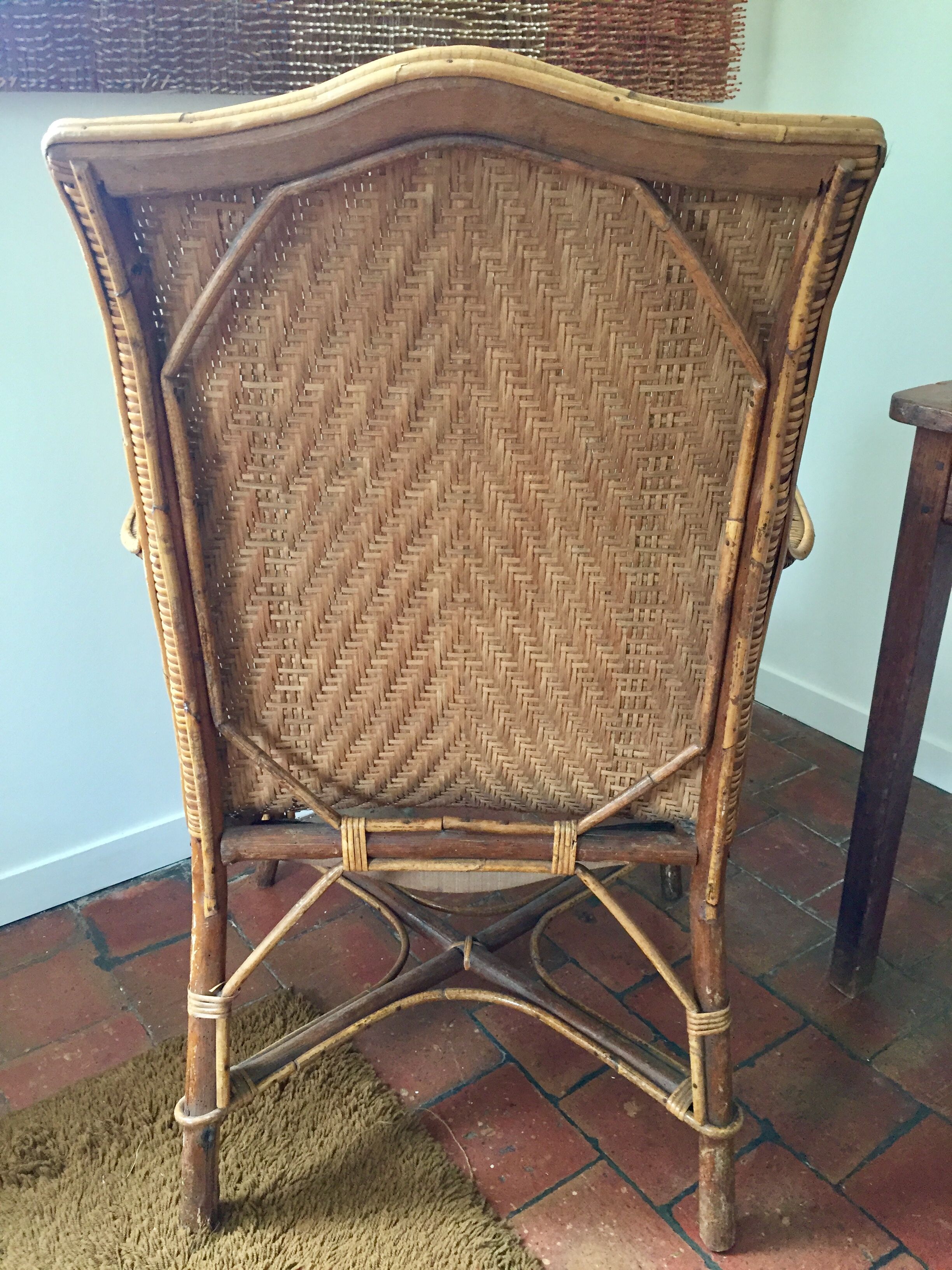 Wicker armchair