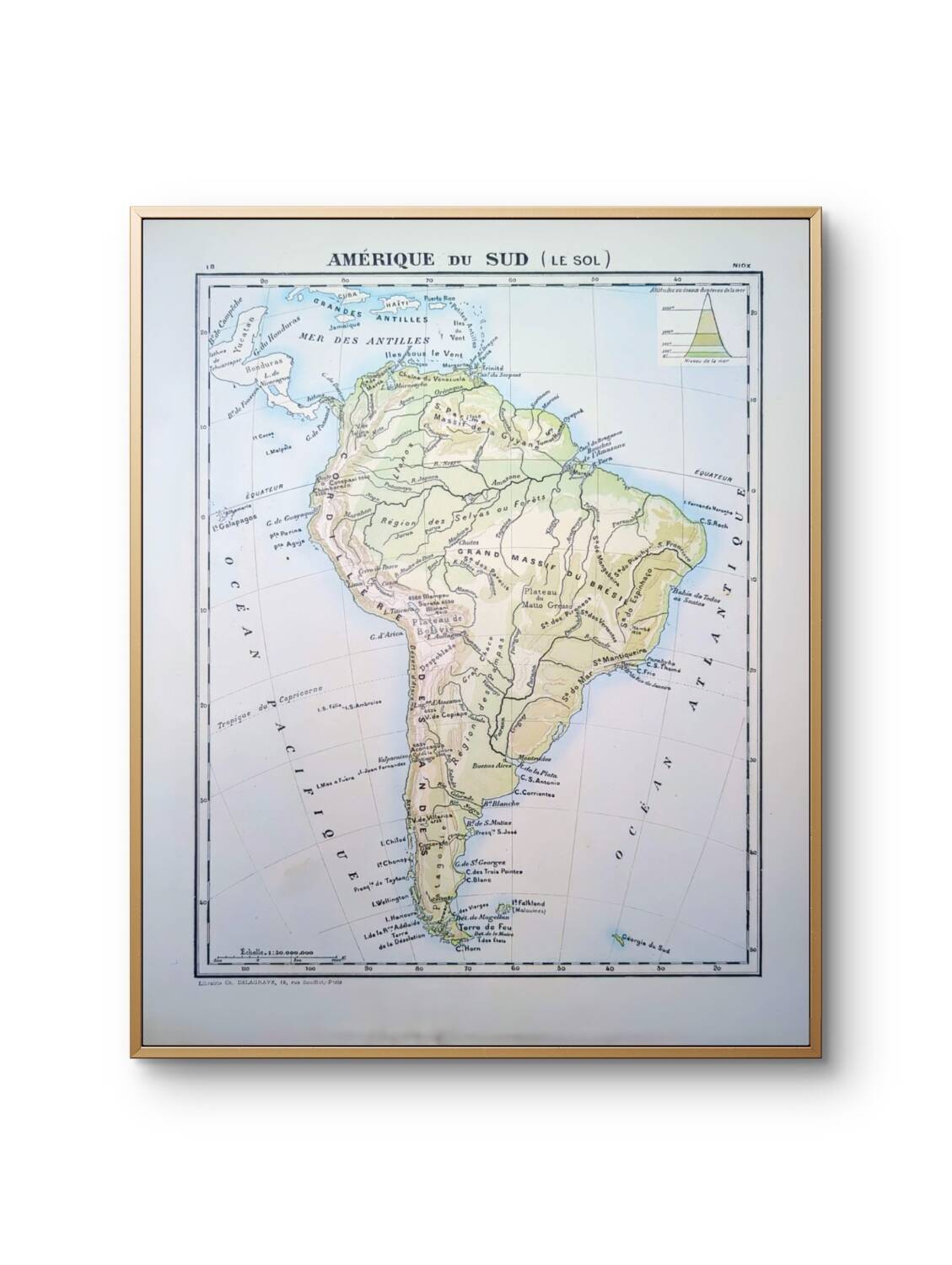 Printed in 1900, South America.