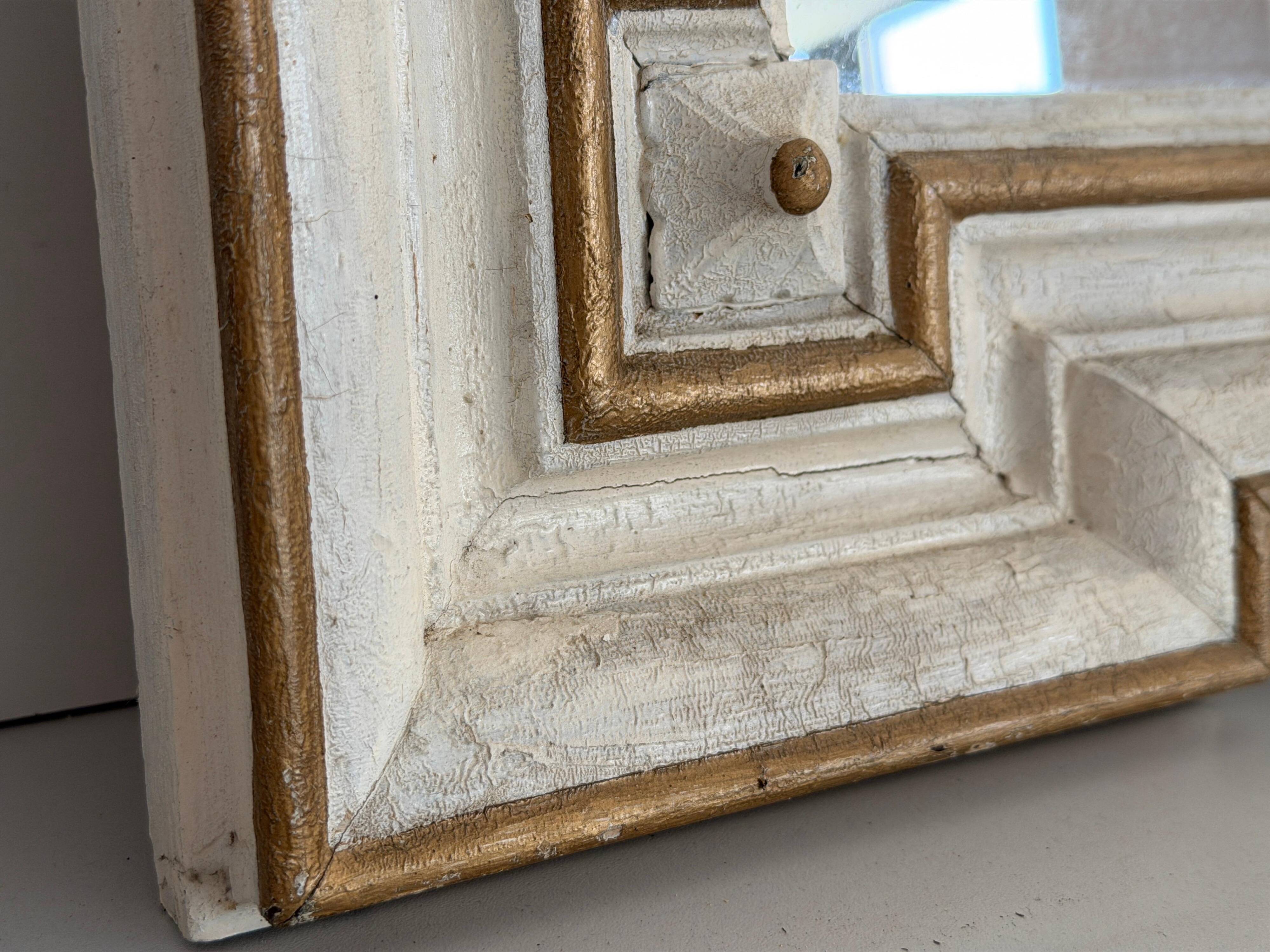 Art Nouveau wall mirror with a coloured gold frame by Meissen, 1930s, Germany.