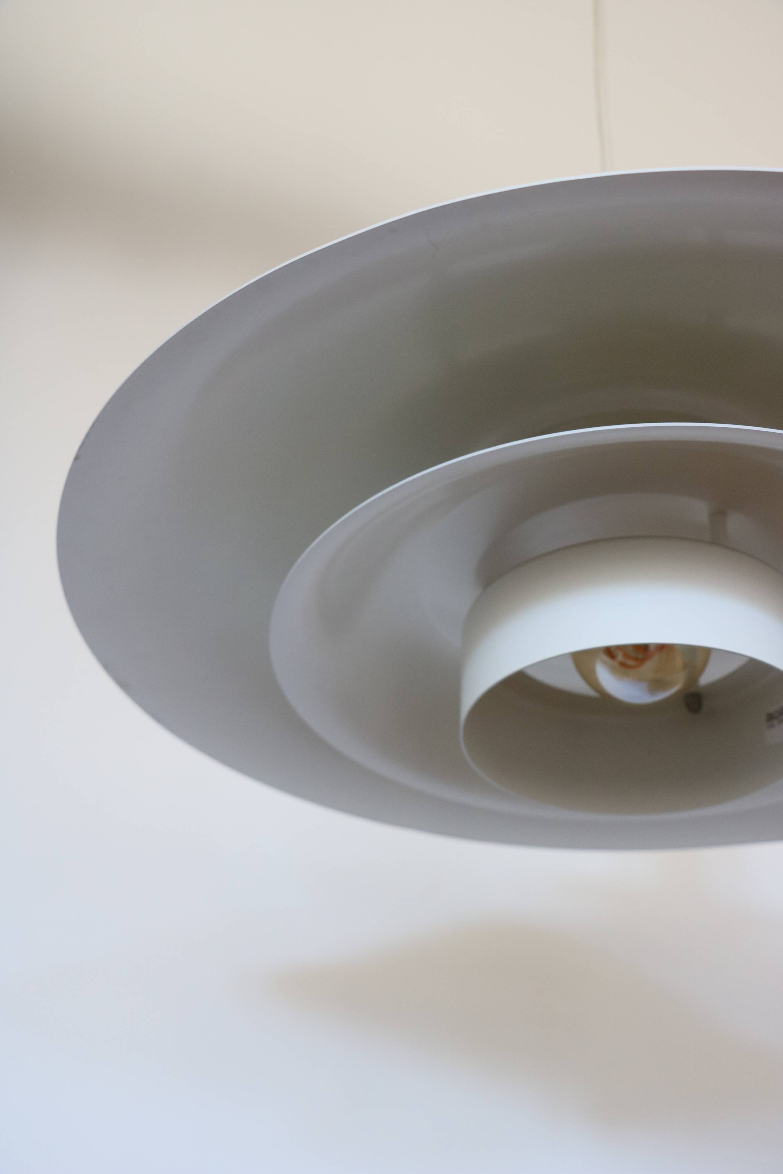 Ecophon Scandinavian pendant light, white metal