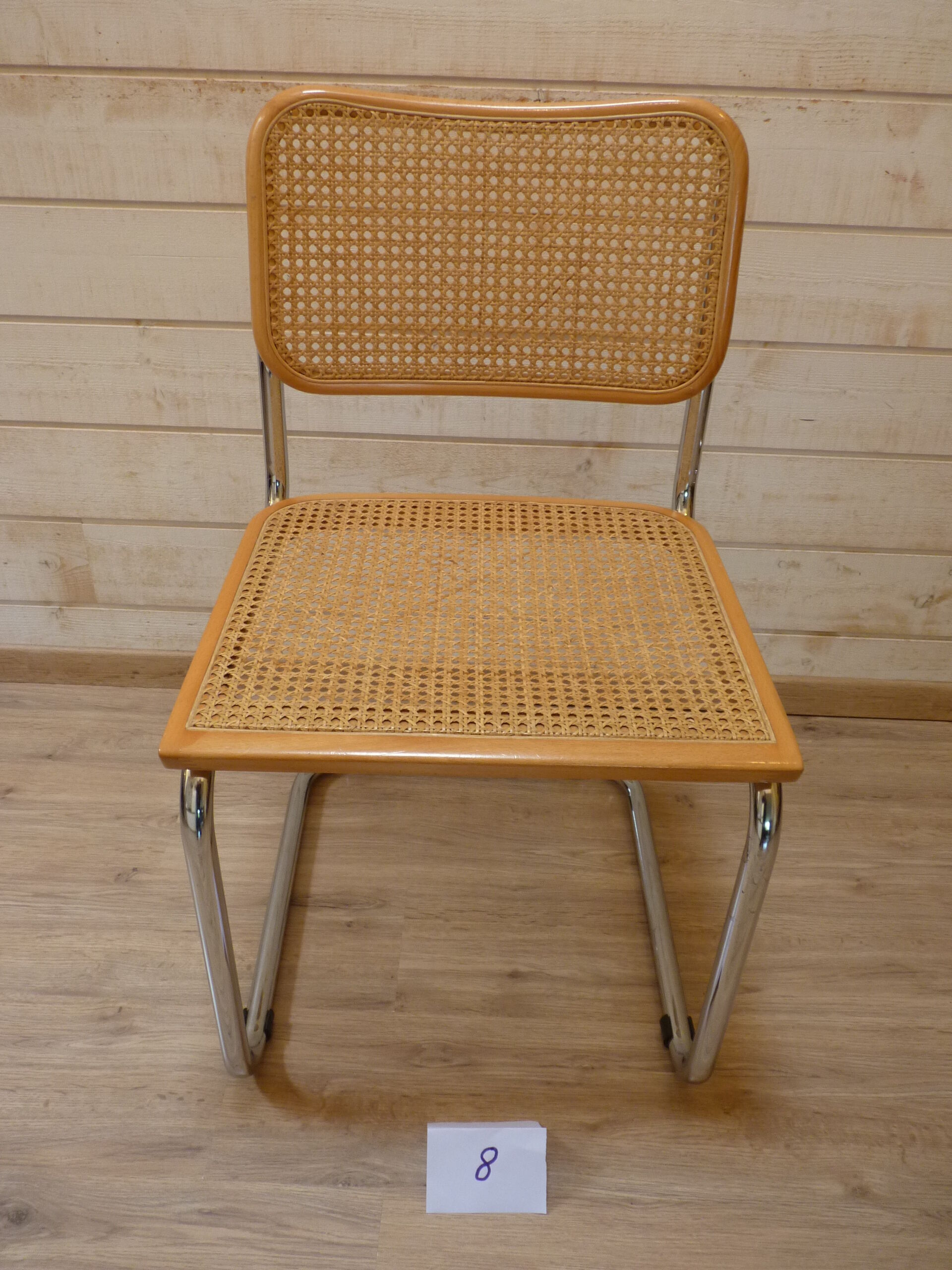 Eight chairs "Cesca B32" by Marcel Breuer