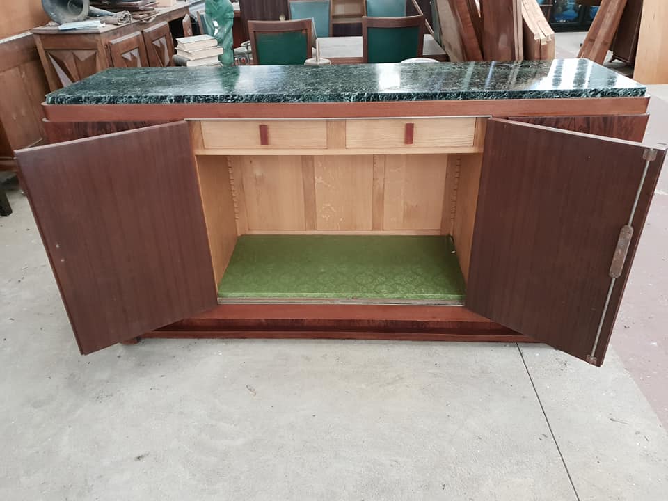 Art Deco mahogany string