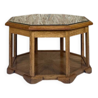Octagonal art deco style coffee table