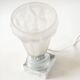 Art Deco glass lamp with white marble base