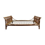 Vintage rattan bench 1960