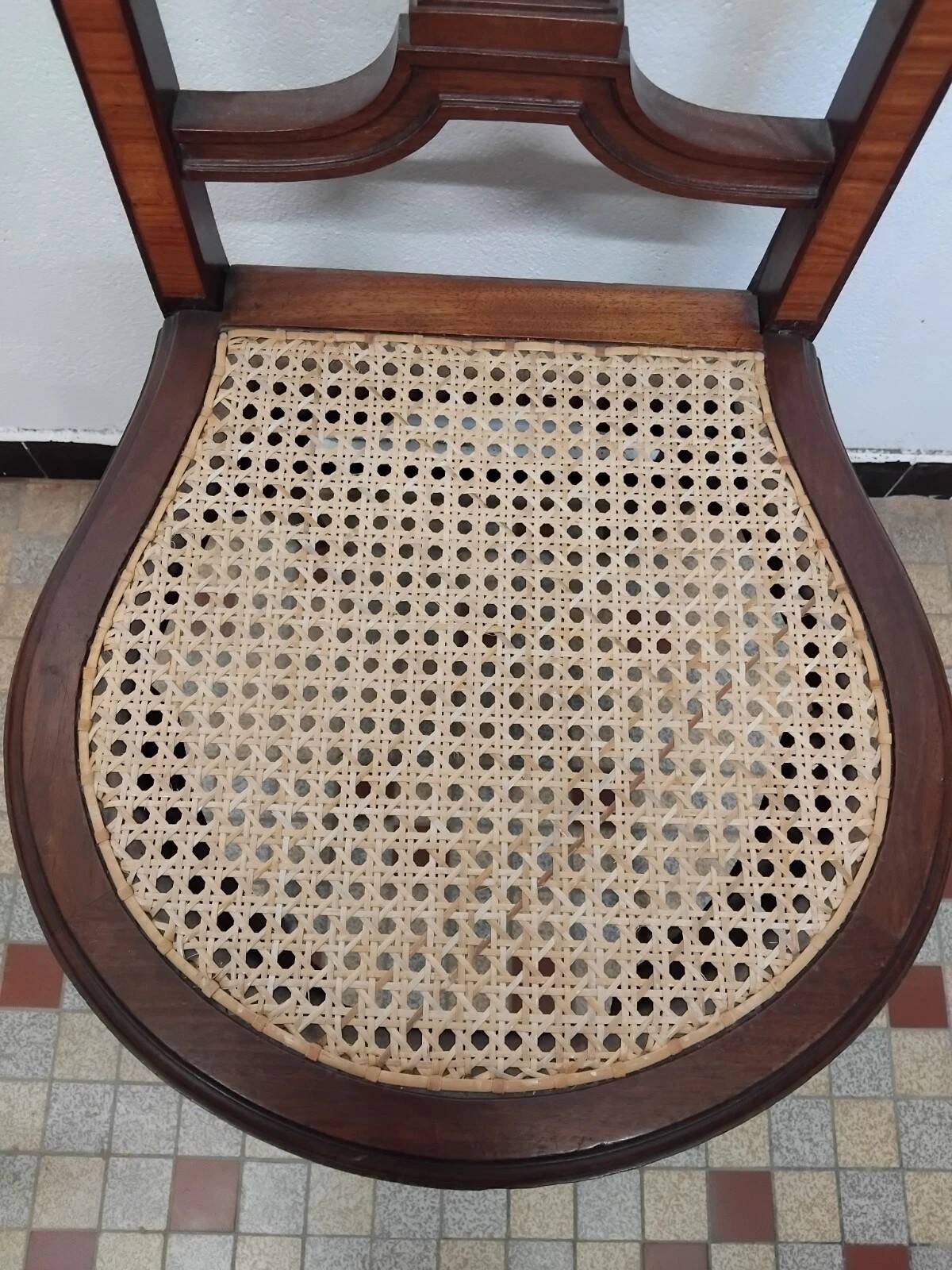 Antique Louis XVI Style Chair with Caned Seat