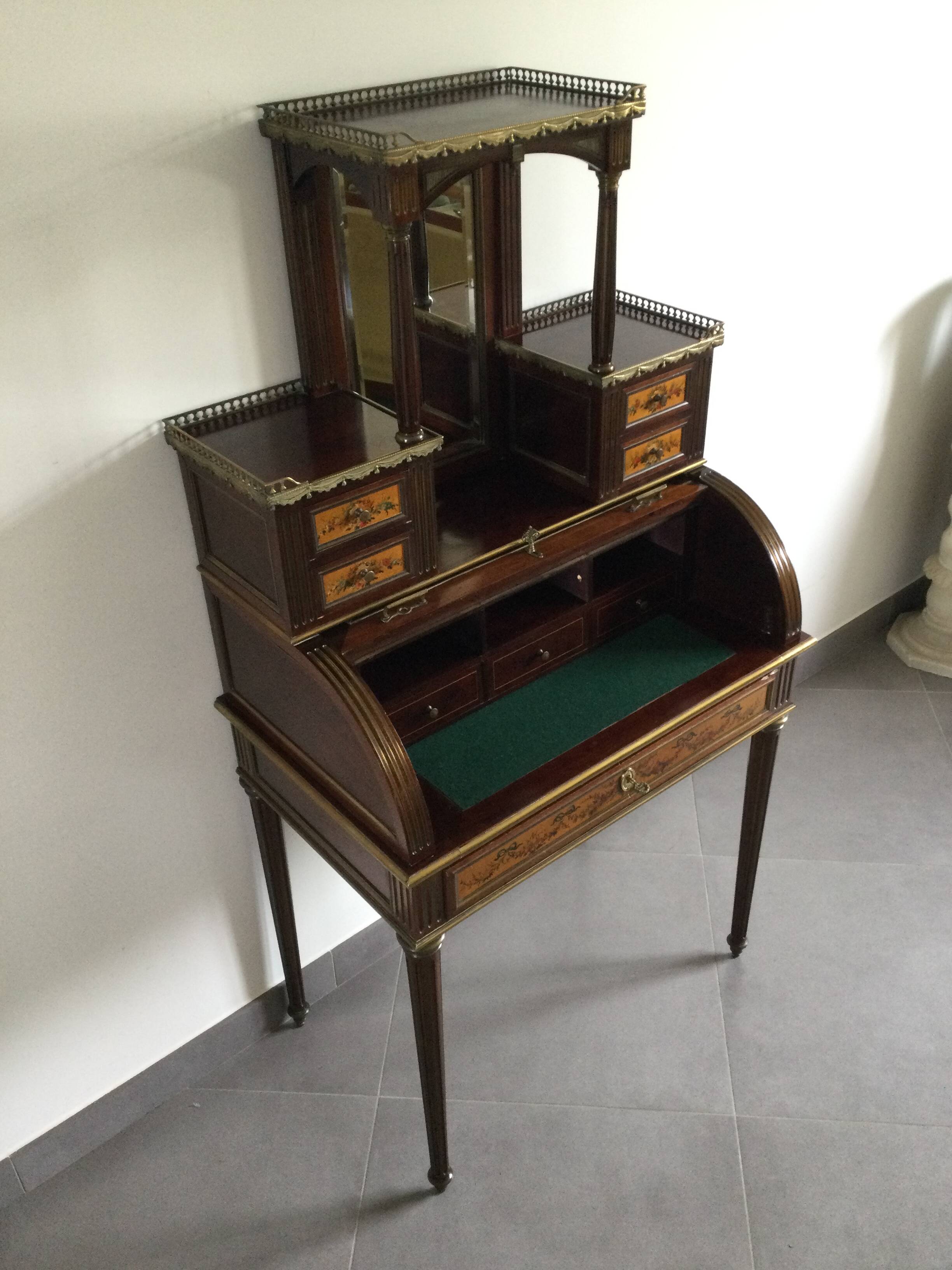 Louis XVI Style Mahogany Bonheur Du Jour