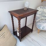 Side table with spool legs