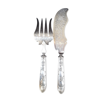 Service a fish, silver channel, 19th century