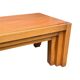Table basse vintage en orme massif 1970