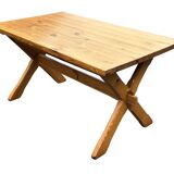 Vintage dining table pinewood 1960 minimalist dining table