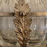 Reims glass flower spade with silver metal footing