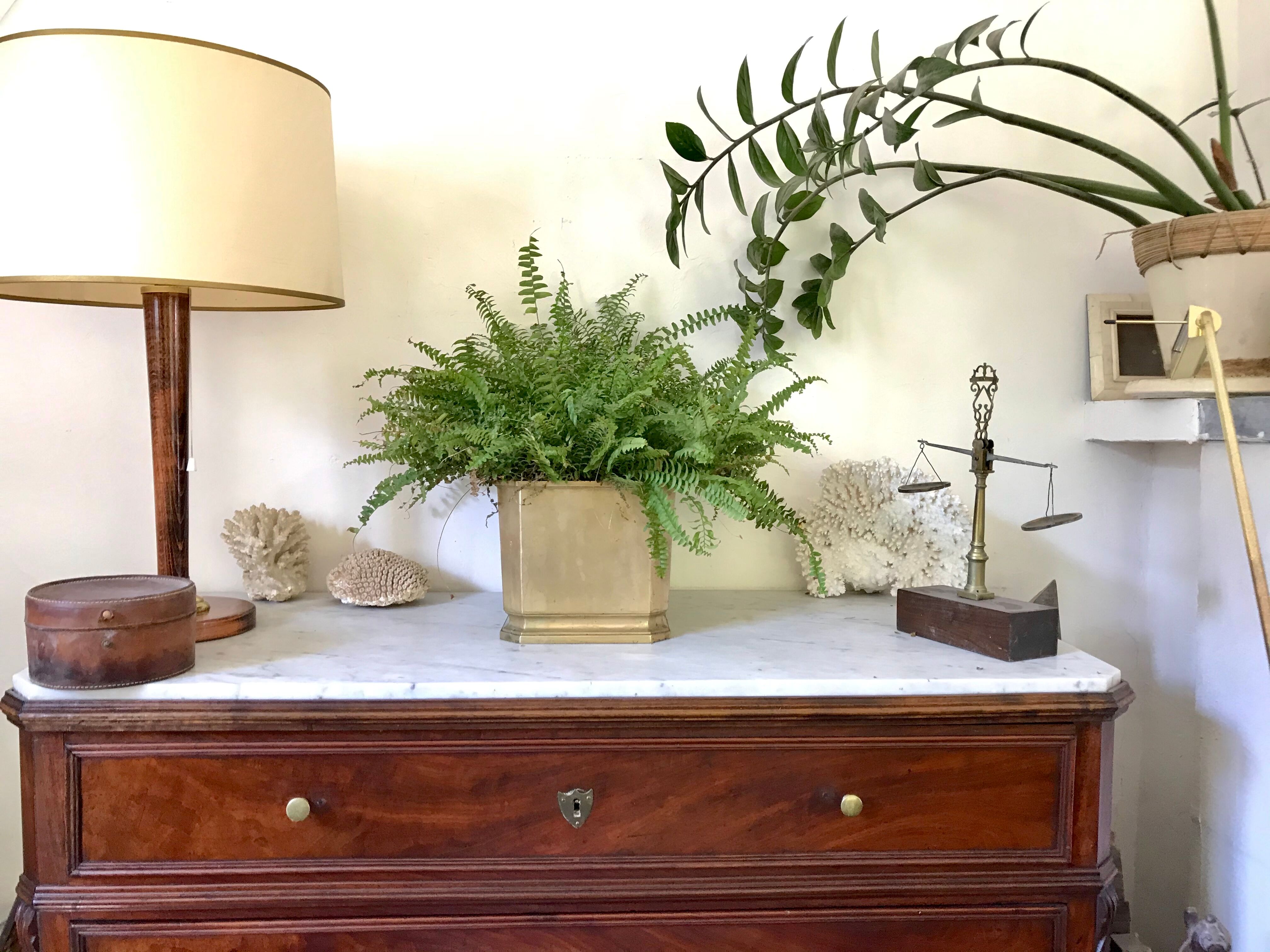 Massive brass pot cover