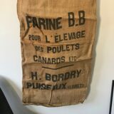 Authentic and old burlap bag 3 FARINE B.B