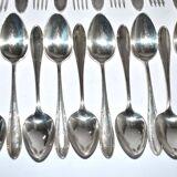 Set of 20 cutlery DEETJEN 100 modernist 1960 - 10 forks and 10 spoons 18.5cm
