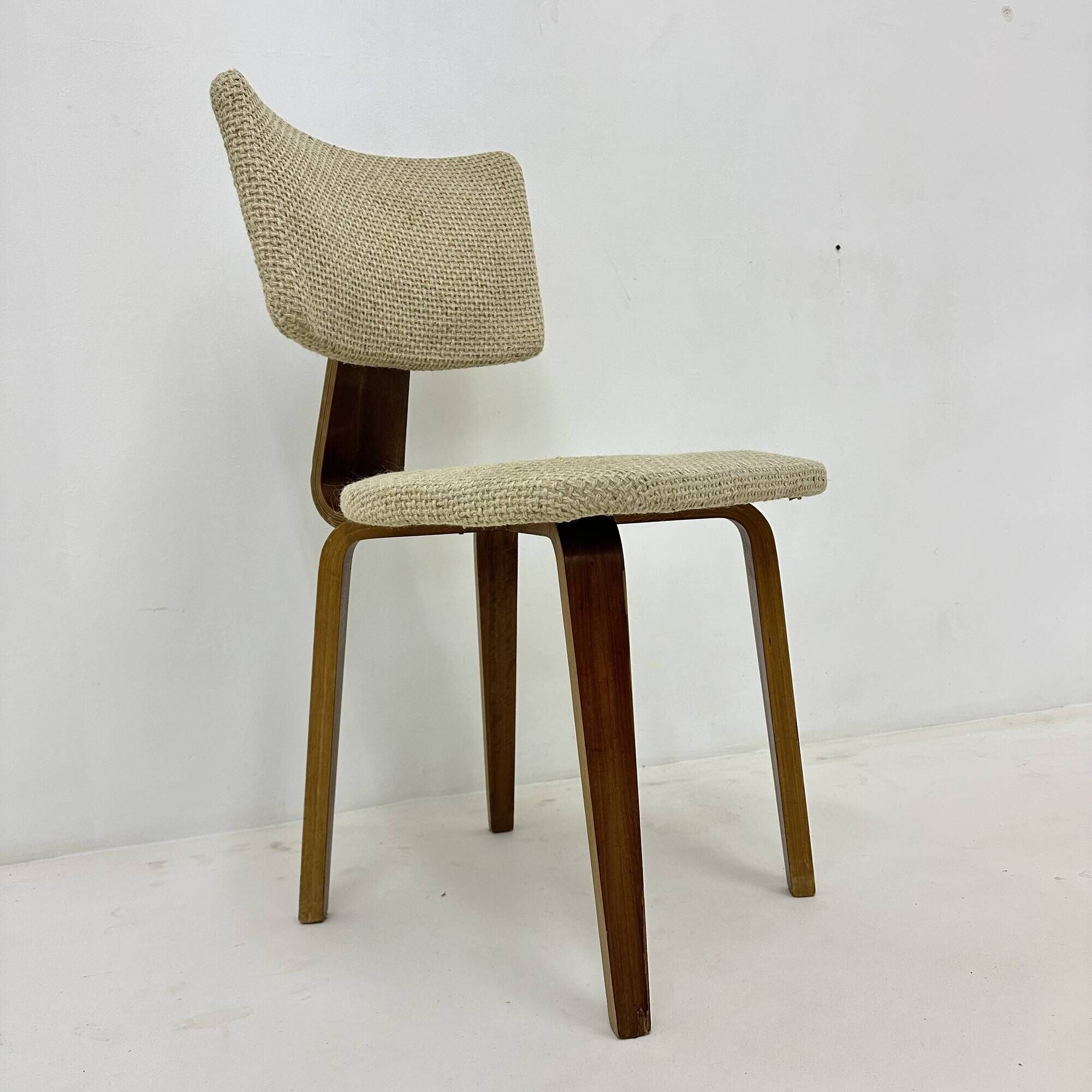 Set of 4 Dutch design by Cor Alons plywood dining chairs , 1960s