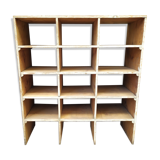 Wood-burning storage unit with an industrial locker