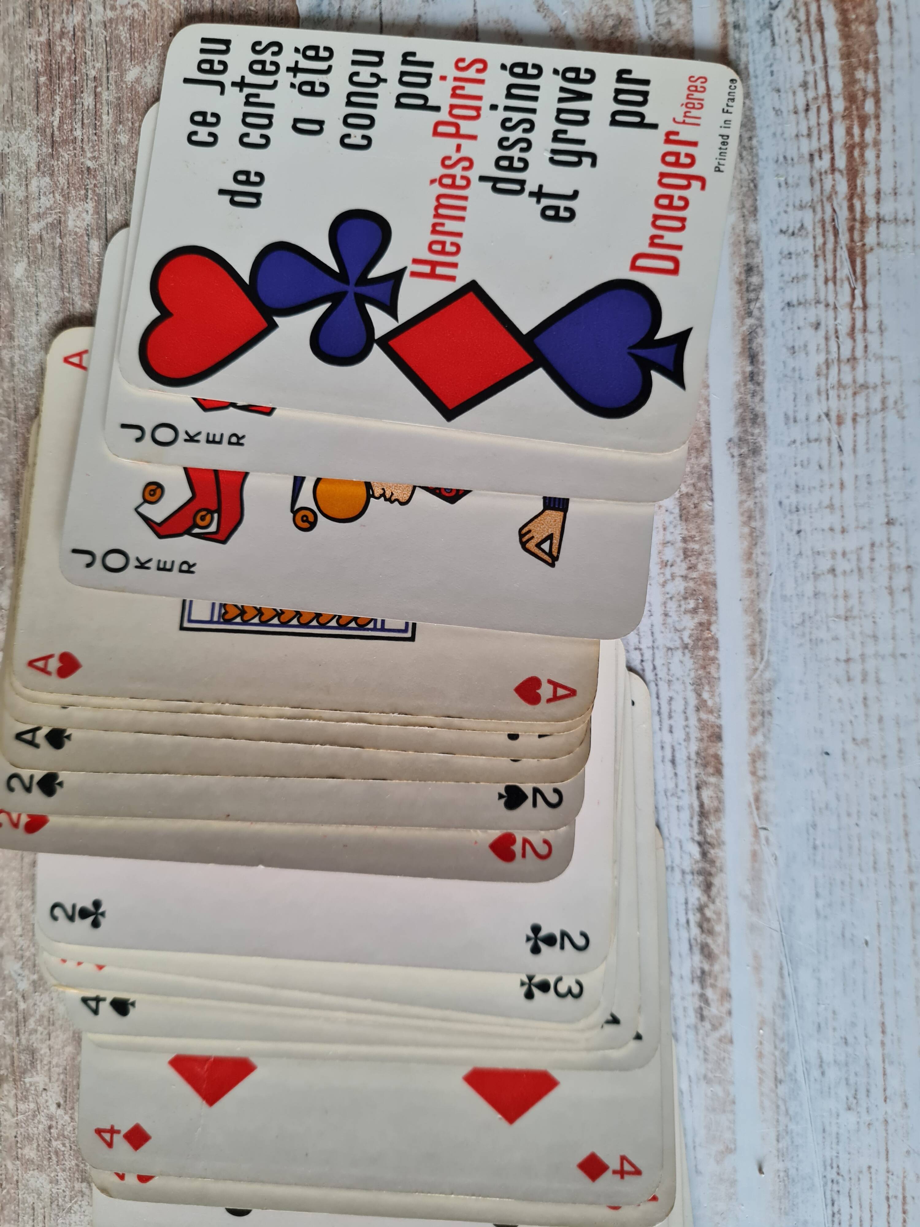 Hermes Paris playing cards designed and engraved by Draeger Frères