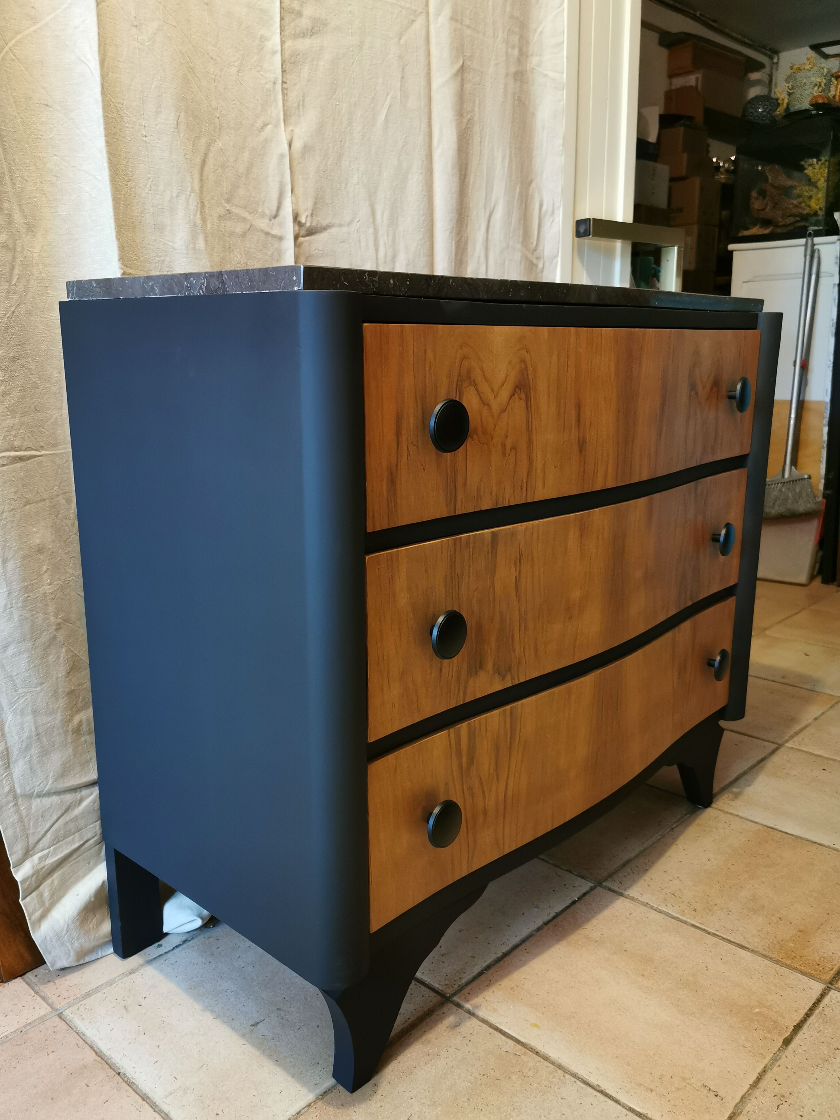Commode art déco avec marbre