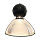 Lampe suspension holophane verre prismatique noire