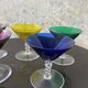 vintage 1970s martini glass set