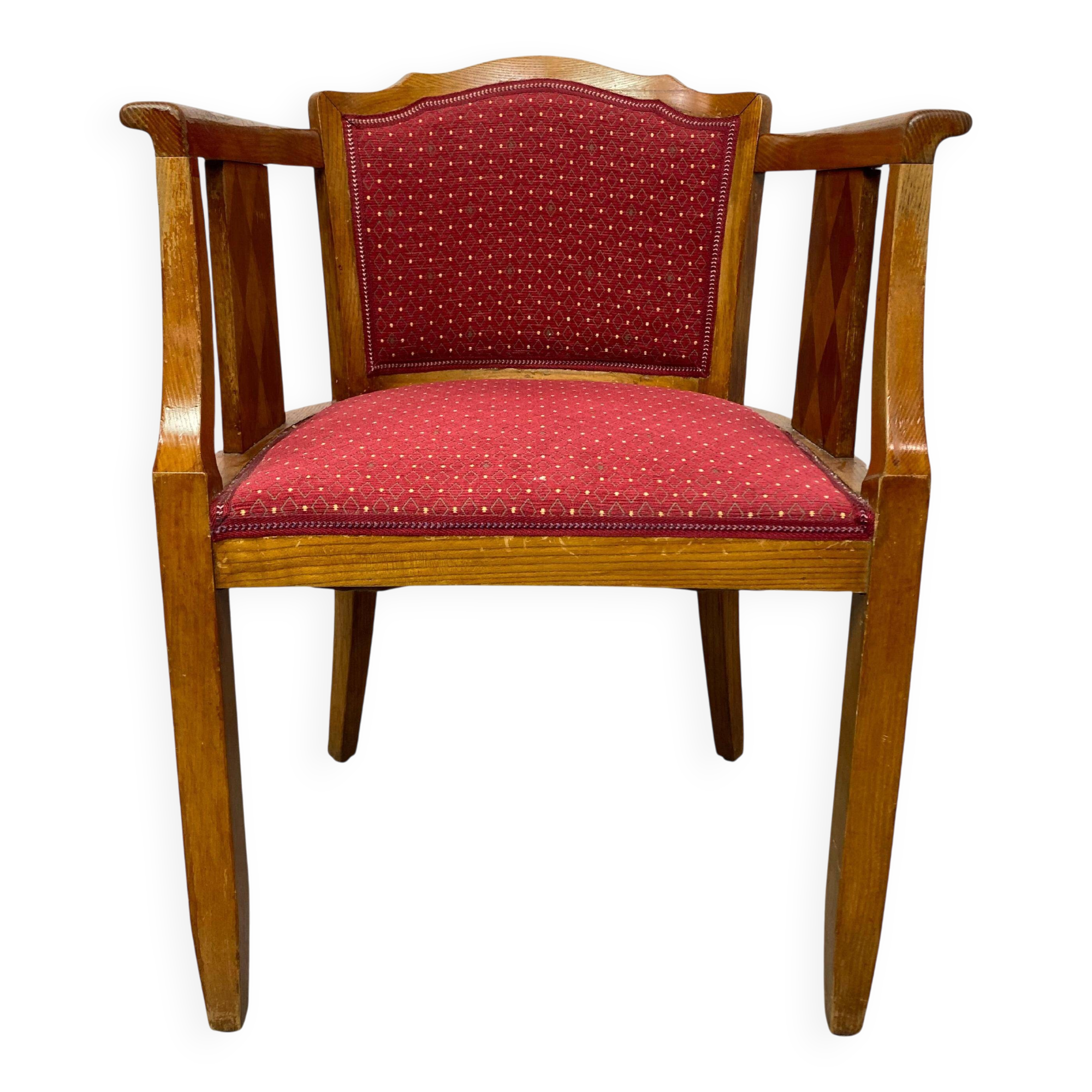 Art Deco office chair in walnut